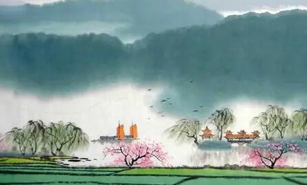 杜甫《绝句二首》江碧鸟逾白 山青花欲燃